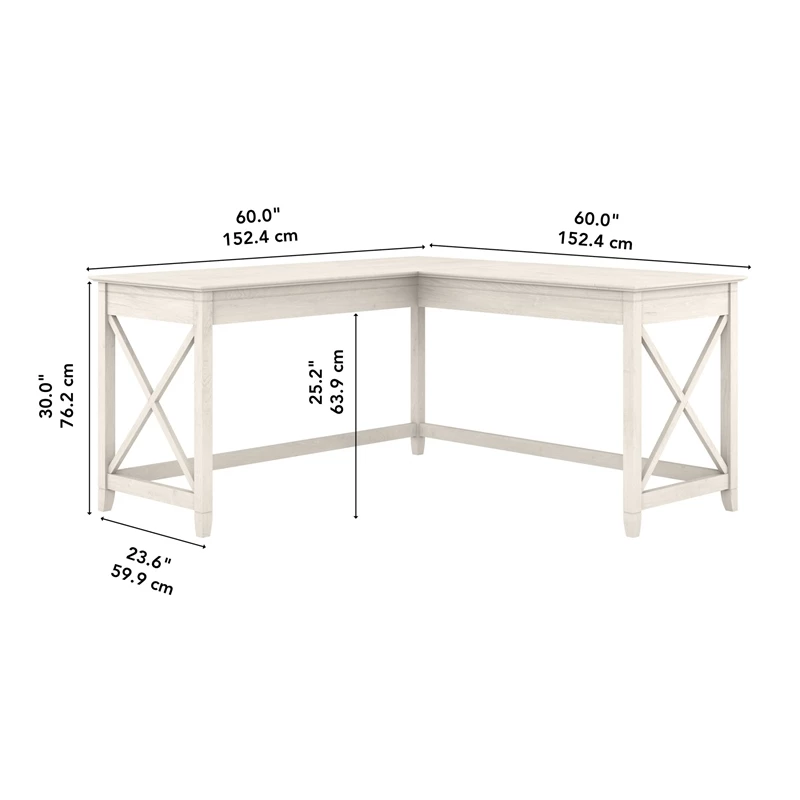 Pemberly Row L Shaped Contemporary Engineered Wood Desk In White 10 Pemberly Row L Shaped Contemporary Engineered Wood Desk In White - Image 8