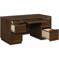 Pemberly Row Contemporary Engineered Wood Computer Desk In Spiced Mahogany 27 Pemberly Row Contemporary Engineered Wood Computer Desk In Spiced Mahogany -CYMAX Sales 2776150 2 L