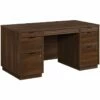 Pemberly Row Contemporary Engineered Wood Computer Desk In Spiced Mahogany -CYMAX Sales 2776150 3 L