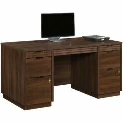 Pemberly Row Contemporary Engineered Wood Computer Desk In Spiced Mahogany 28 Pemberly Row Contemporary Engineered Wood Computer Desk In Spiced Mahogany -CYMAX Sales 2776150 4 L