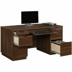 Pemberly Row Contemporary Engineered Wood Computer Desk In Spiced Mahogany 29 Pemberly Row Contemporary Engineered Wood Computer Desk In Spiced Mahogany -CYMAX Sales 2776150 5 L