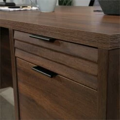 Pemberly Row 72" L-shaped Contemporary Engineered Wood Computer Desk In Mahogany -CYMAX Sales 2776154 20 L