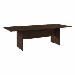 BBF 96"W Boat Shaped Engineered Wood Conference Table In Black Walnut