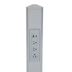Power Anywhere Station-3AC/1USB- In Silver Metal -CYMAX Sales 2777219 4 L