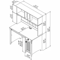 Salinas Small Computer Desk With Hutch In Cape Cod Gray - Engineered Wood -CYMAX Sales 343187 10 L