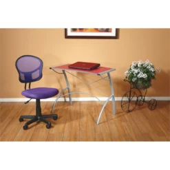 Mesh Task Office Chair In Purple Fabric By OSP Home Furnishings -CYMAX Sales 365092 3 L