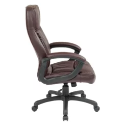 Executive High Back Burgundy Red Bonded Leather Office Chair -CYMAX Sales 365172 4 L