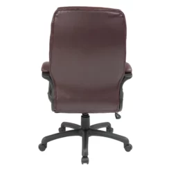 Executive High Back Burgundy Red Bonded Leather Office Chair -CYMAX Sales 365172 5 L