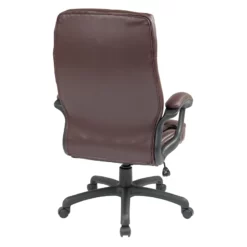 Executive High Back Burgundy Red Bonded Leather Office Chair -CYMAX Sales 365172 6 L