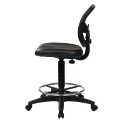 Deluxe Mesh Black Back Drafting Chair With Vinyl Seat -CYMAX Sales 365225 7 L