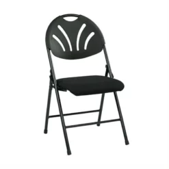 Set Of 4 Plastic Folding Chair In Blue And Silver -CYMAX Sales 365254 L