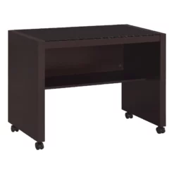 Coaster Transitional Wood Mobile Desk Return With Casters In Cappuccino