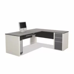 Bestar Connexion L-shaped Workstation With Lateral File In Slate And Sandstone 20 Bestar Connexion L-shaped Workstation With Lateral File In Slate And Sandstone -CYMAX Sales 387579 L 1