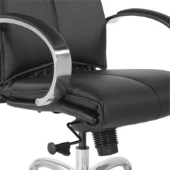Deluxe Mid Back Black Executive Leather Office Chair -CYMAX Sales 3918 13 L