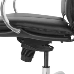 Deluxe Mid Back Black Executive Leather Office Chair -CYMAX Sales 3918 14 L