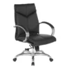 Deluxe Mid Back Black Executive Leather Office Chair 1 Deluxe Mid Back Black Executive Leather Office Chair -CYMAX Sales 3918 6 L