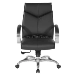 Deluxe Mid Back Black Executive Leather Office Chair -CYMAX Sales 3918 8 L
