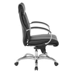 Deluxe Mid Back Black Executive Leather Office Chair -CYMAX Sales 3918 9 L
