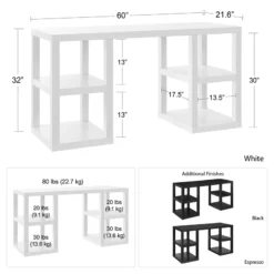 Altra Furniture Parsons Deluxe Writing Desk In Espresso -CYMAX Sales 425334 5 L