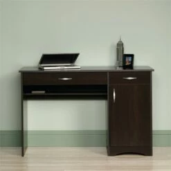 Sauder Beginnings Engineered Wood Computer Desk In Cinnamon Cherry -CYMAX Sales 437573 3 L