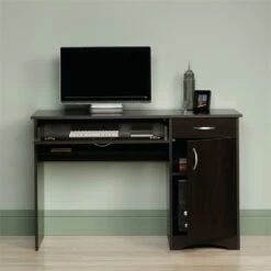 Sauder Beginnings Engineered Wood Computer Desk In Cinnamon Cherry -CYMAX Sales 437573 4 L