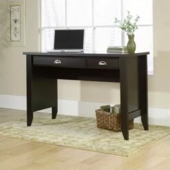 Sauder Shoal Creek Modern Wood Computer Desk In Jamocha Wood -CYMAX Sales 437751 L