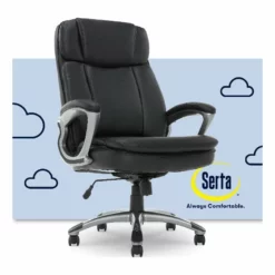 Serta Fairbanks Big And Tall Executive Office Chair Cognac Bonded Leather