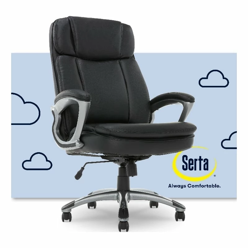 Serta Fairbanks Big And Tall Executive Office Chair Cognac Bonded Leather 3 Serta Fairbanks Big And Tall Executive Office Chair Cognac Bonded Leather