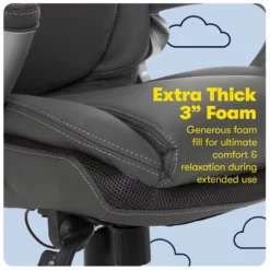 Serta Bryce Executive Office Chair With AIR Technology Cream Bonded Leather -CYMAX Sales 442170 22 L