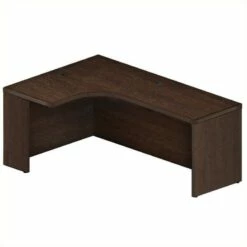 Mayline Aberdeen 72"" Extended Corner Computer Desk In Mocha