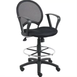 Boss Office Mesh Drafting Chair With Loop Arms