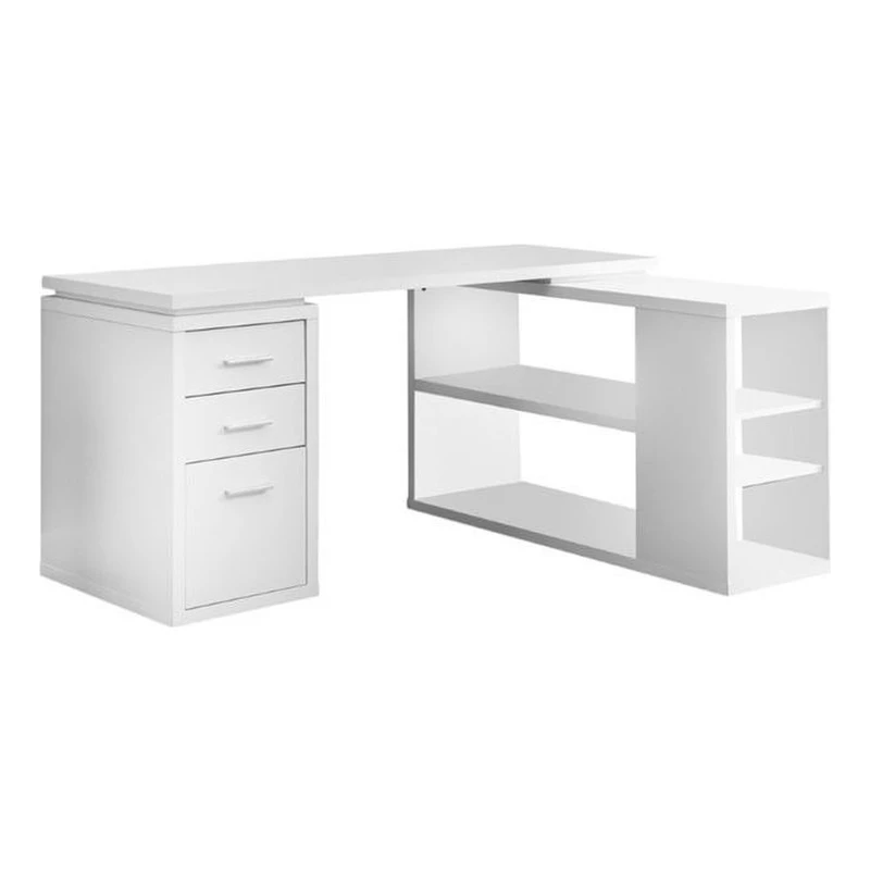 Computer Desk Home Office Corner L Shape Work Laptop Laminate Beige 4 Computer Desk Home Office Corner L Shape Work Laptop Laminate Beige - Image 2