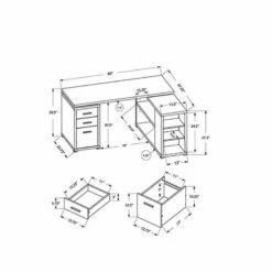 Computer Desk Home Office Corner L Shape Work Laptop Laminate Beige 24 Computer Desk Home Office Corner L Shape Work Laptop Laminate Beige -CYMAX Sales 452518 452519 L