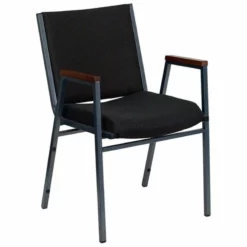 Flash Furniture Hercules Upholstered Stacking Chair In Black -CYMAX Sales 454822 1 L 2
