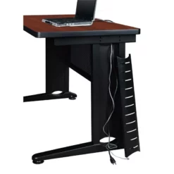 Regency Fusion 66" Double Pedestal L-Desk With 48" Return In Cherry -CYMAX Sales 458353 3 L