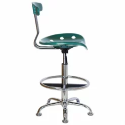 Flash Furniture Vibrant Drafting Chair Seat In Green And Chrome -CYMAX Sales 461309 2 L 1