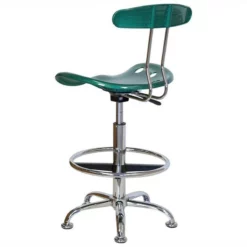Flash Furniture Chrome Drafting Chair In Red -CYMAX Sales 461309 3 L