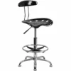 Flash Furniture Chrome Drafting Chair In Red