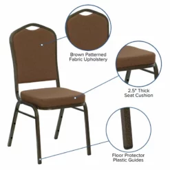 Flash Furniture Hercules Stacking Banquet Stacking Chair In Coffee -CYMAX Sales 461361 4 L 1