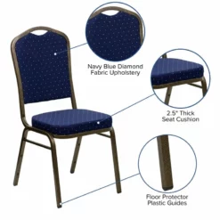 Flash Furniture Hercules Crown Back Banquet Stacking Chair In Black -CYMAX Sales 462241 4 L 1