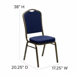 Flash Furniture Hercules Crown Back Banquet Stacking Chair In Blue -CYMAX Sales 462241 5 L 3