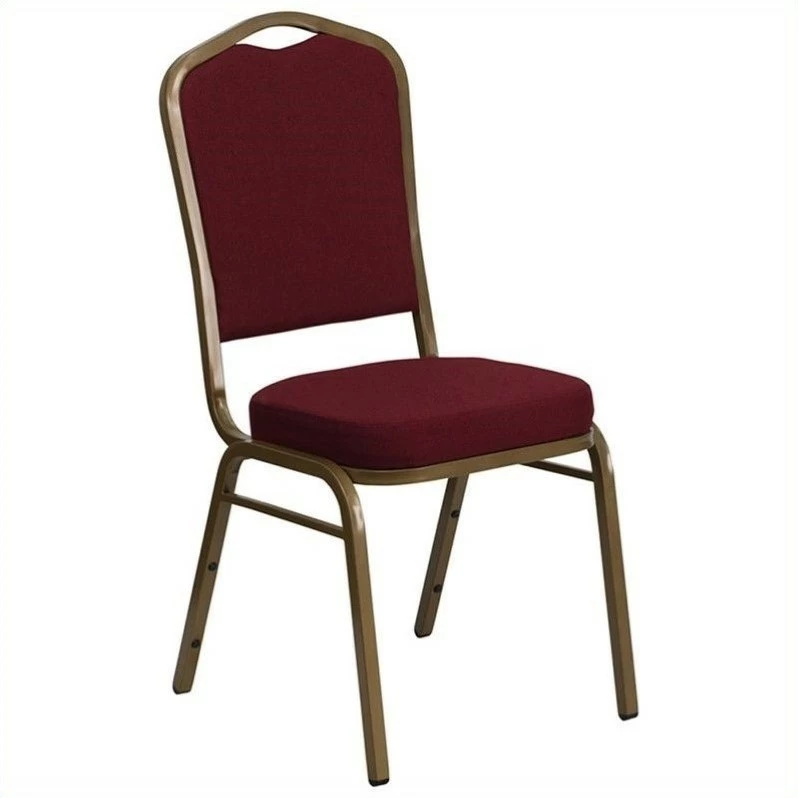 Flash Furniture Hercules Banquet Stacking Chair In Gold And Burgundy 4 Flash Furniture Hercules Banquet Stacking Chair In Gold And Burgundy - Image 2