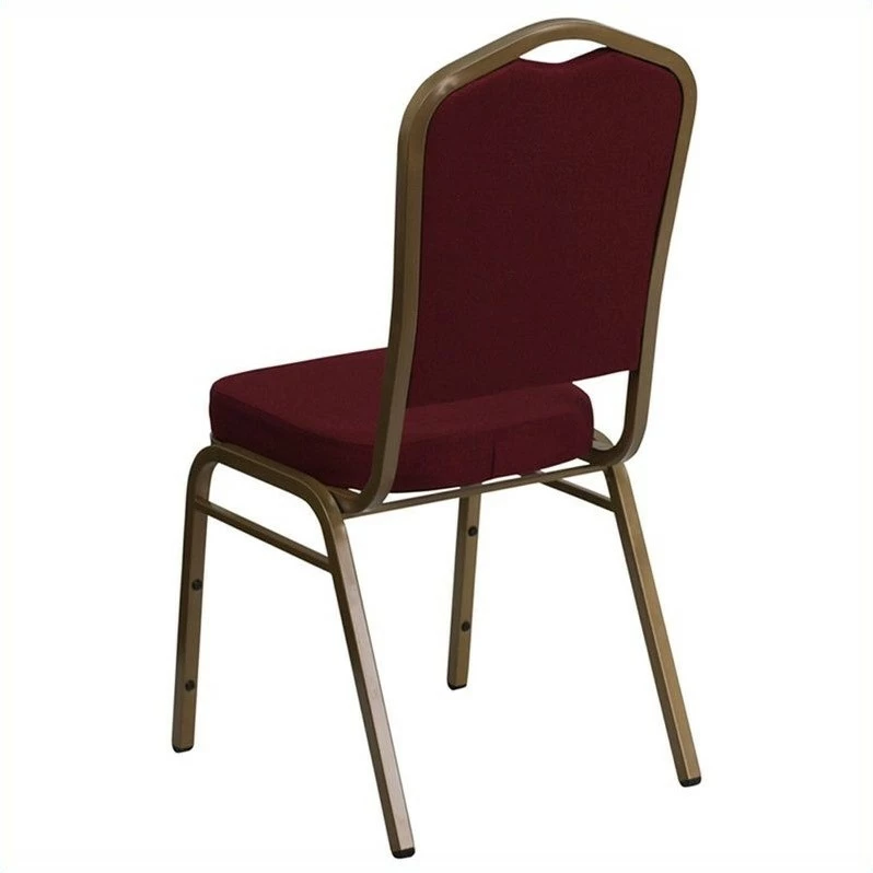 Flash Furniture Hercules Banquet Stacking Chair In Gold And Burgundy 6 Flash Furniture Hercules Banquet Stacking Chair In Gold And Burgundy - Image 4