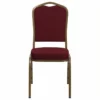 Flash Furniture Hercules Banquet Stacking Chair In Gold And Burgundy