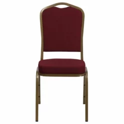 Flash Furniture Hercules Banquet Stacking Chair In Gold And Burgundy