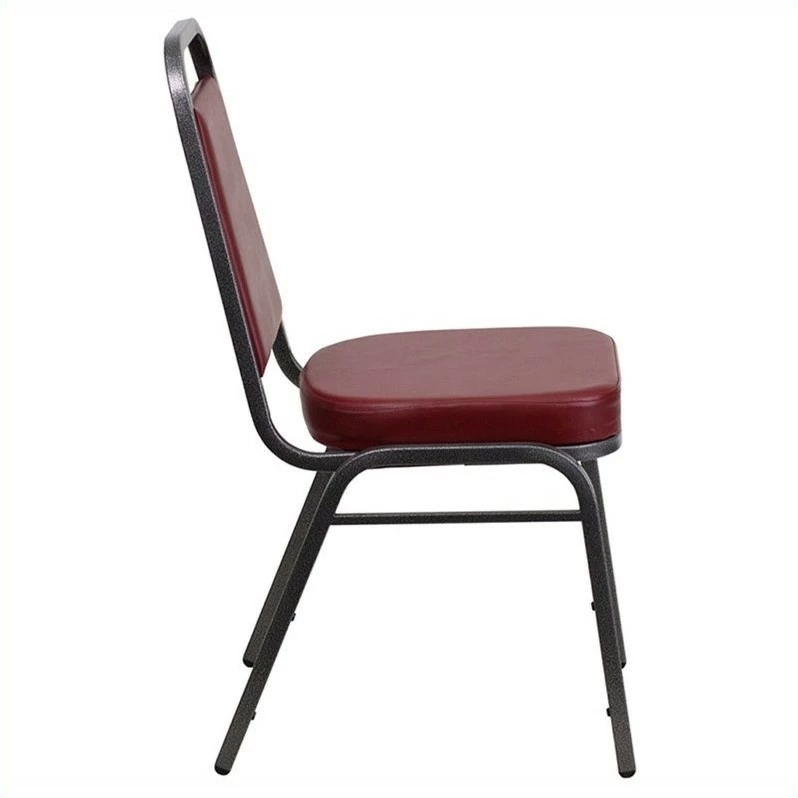 Flash Furniture Hercules Banquet Stacking Chair In Silver And Burgundy 9 Flash Furniture Hercules Banquet Stacking Chair In Silver And Burgundy - Image 7