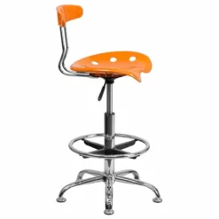 Flash Furniture Vibrant Drafting Chair Seat In Green And Chrome -CYMAX Sales 464680 4 L 1