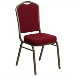 Flash Furniture Hercules Stacking Chair In Burgundy With Crown Back -CYMAX Sales 465605 1 L