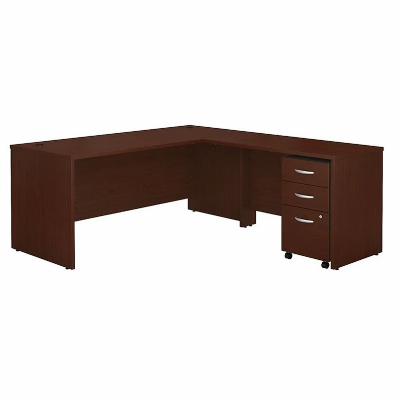 Series C 72W L Shaped Desk With File Cabinet In Mocha Cherry - Engineered Wood 18 Series C 72W L Shaped Desk With File Cabinet In Mocha Cherry - Engineered Wood - Image 16