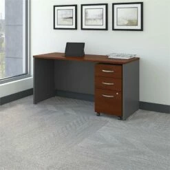 Series C 60W X 24D Office Desk With Drawers In Hansen Cherry - Engineered Wood 38 Series C 60W X 24D Office Desk With Drawers In Hansen Cherry - Engineered Wood -CYMAX Sales 470818 1 L 1